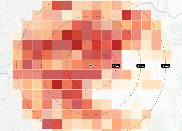 Exemplu heatmap populatie