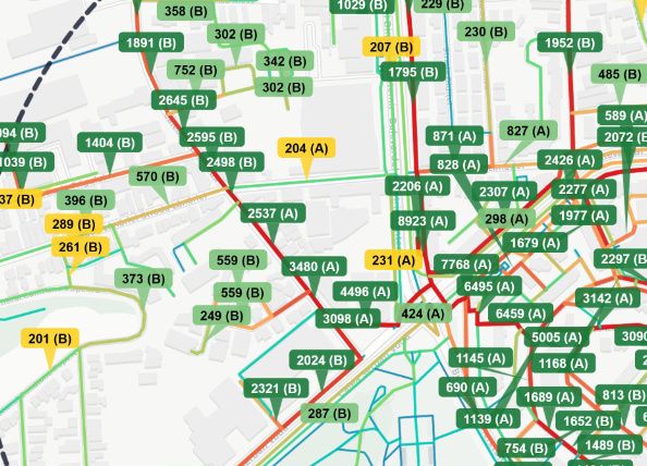 Trafic pietonal estimat